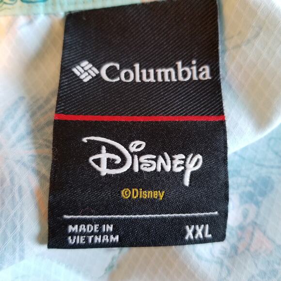 Columbia CSC Disney PFG Super Slack Tide Shirt Women's Aqua Blue Size XXL - Picture 5 of 12